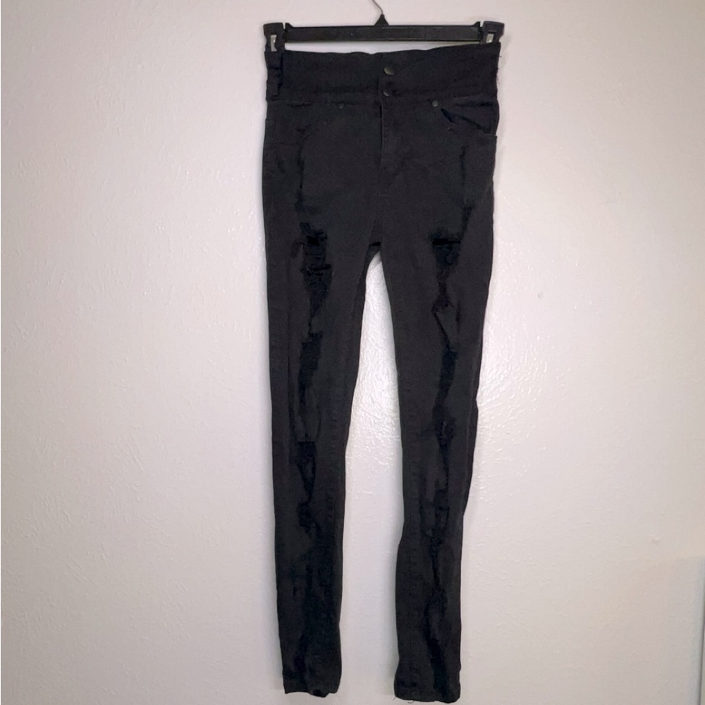 Black ripped jeans